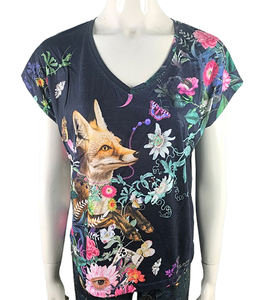 100% algodón Jersey único 180 GSM camisetas transpirables con cuello en V para mujer diseño personalizado logotipo impreso Digital proveedor BD sin mangas - Product Image 1