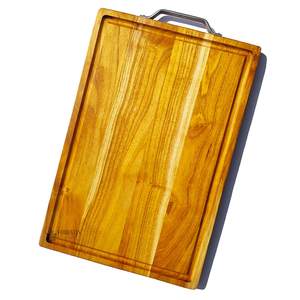 Tablas de charcutería grandes con logotipo personalizado, tabla de cortar de madera con mango, tabla de cortar de comida hecha a mano para Pizza y carne, utensilios de cocina 2023 - Product Image 3