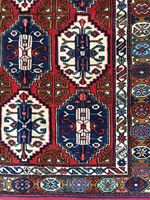 Tapis Kirman turc vintage en laine tissé à la main, teint à la racine florale, de Gallipoli Canakkale Ayvacik, 178x276 (6' X 9')
