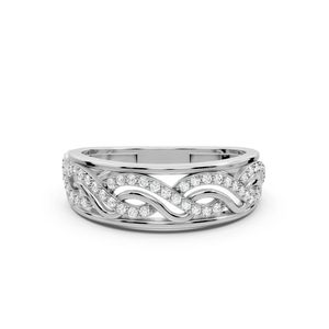 Bague scintillante tressée en argent - Product Image 4