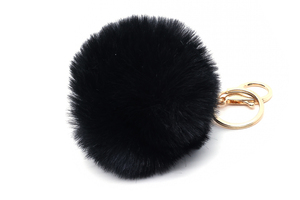 Porte-clés en peluche noir de 8cm avec cadenas Design unique pour l'organisation des clés - Product Image 2