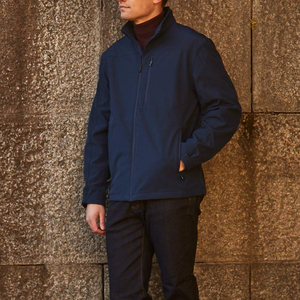 Nouvel arrivage de vestes softshell à manches longues en polyester et spandex personnalisées avec impression de logo pour hommes - Product Image 3