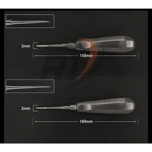 Élévateur dentaire de luxation en acier inoxydable péristomes incurvés faciles à manipuler pour la chirurgie parodontale et l'extraction de racines - Product Image 2