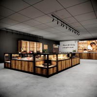 VANLOCY Présentoir à fumée Armoire en verre Présentoir à cigarettes Comptoir LED Présentoir au détail pour tabac à cigarettes Vitrine en bois