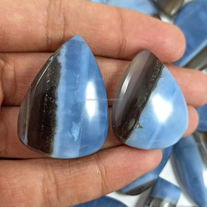 Opale bleue naturelle en cabochon en gros, pierre précieuse en vrac, chakra spirituel, Reiki brut - Product Image 1