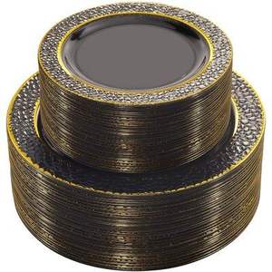 Placa de cargador de metal de calidad premium para decoración de banquetes de boda con hermosos accesorios para fiestas y eventos - Product Image 1