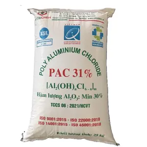 Poudre blanche d'agent auxiliaire chimique du chlorure d'aluminium 31% PAC de prix industriel de coagulant très efficace poly