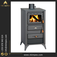 Cheminées à bois autoportantes en acier au design moderne et à haute efficacité, uniques pour l'intérieur, pour villa, appartement, hôtel