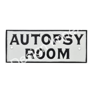 Letrero de Pared de Hierro Fundido para Sala de Autopsias, Artesanía, Decoración del Hogar, Letrero Metálico Personalizado, Placa Decorativa para Accesorios de Pared - Product Image 1