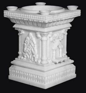 Pot de plantes en tulsi en marbre pour produits de jardin en plein air Ornements de jardin Jardinière en tulsi en marbre sculpté à la main en pierre naturelle - Product Image 4