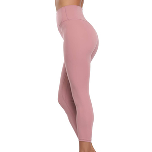 Leggings de Yoga de Cintura Alta con Bloques de Color, Pantalones Largos de Malla Acanalada de Spandex y Poliéster con Elasticidad en Cuatro Direcciones - Product Image 1