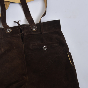 Pantalones cortos de cuero Lederhosen de Oktoberfest alemán tradicional para hombre de alta calidad - Product Image 6