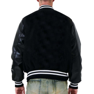 Veste bomber universitaire en cuir brodée en chenille de haute qualité sur mesure OEM pour hommes 2026 - Product Image 6
