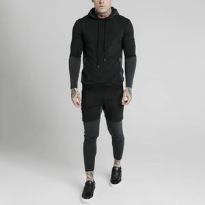 SI MUSCLE FIT Side Stripe Zipup Hoodie <b>Track</b> Suits Men Sport Tracksuit Set Plain 2 Piece Mens Joggers Set - Product Image 1