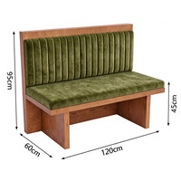 Ensemble de banquettes modernes pour restaurant, canapé rembourré avec tables et chaises en bois pour cafés, bistros et salons de thé