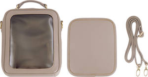 Tsuletette MUI Casual Tall Black Shoulder Handbag with Zipper Closure and Removable Strap (PVC Material) - Product Image 3