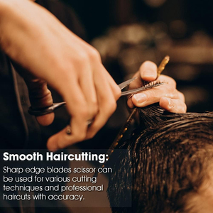 Ciseaux de coiffure professionnels en acier inoxydable pour salon, pliables, à long manche, pour droitiers, hommes et femmes - Product Image 6