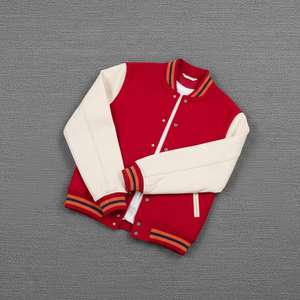 Veste de baseball d'hiver en polyester/coton slim pour hommes grande taille, logo personnalisé, séchage rapide, bordure en laine, tricotée, respirante - Product Image 6