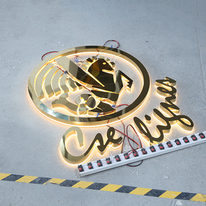 Custom Signs 3d Shop Store Front Stainless Steel Business Signage Metal Logo Outdoor <b>Led</b> Sign Board Backlit Channel <b>Letters</b> - Product Image 5