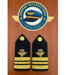 Hombreras de Piloto de Aerolínea Británica, Hombreras de Capitán del Comúnwealth con Hilo Dorado - Product Image 1