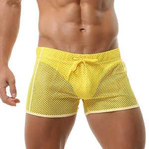 Short de bain de plage ample et décontracté à séchage rapide pour hommes, short en maille respirant avec logo personnalisé - Product Image 1