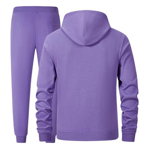 Blank Custom Men Tracksuit Wholesale Zip <b>Hoodie</b> with Matching Sweatpants Sports Set for Daily Wear - Product Image 4