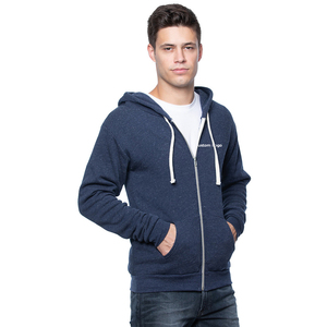 Vente en gros sweats à capuche unisexes confortables et unis prix bon marché sweat à capuche unisexe à fermeture éclair en polaire éponge/Royal/Central Coast sweat à capuche zippé - Product Image 6