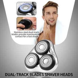 Cabezal de Repuesto para Afeitadora Eléctrica Mini, Triple Cuchilla Rotatoria Plateada, Lavable, para Cara y Cuerpo, 1 Unidad - Product Image 6