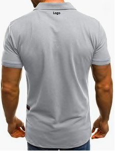 Polo à manches courtes pour hommes, fermeture éclair, décontracté, coupe Slim, Polo de Golf, Tops décontractés, col en V, été - Product Image 5