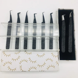 Stainless Steel High Precision Anti-Magnetic Anti-Static Smooth Tip Eyelash Extension Tweezers Set Professional Lash Tools - Product Image 4