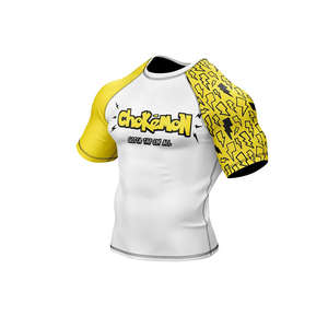 Ensemble de rashguard respirant au design unique, logo frontal, matière polyester/spandex, antibactérien, séchage rapide pour hommes adultes - Product Image 6