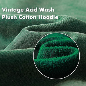 Nouveauté 2024 – Sweats à capuche en molleton délavé et vieilli avec logo personnalisé pour homme, motif uni, coupe-vent, idéal pour l'hiver - Product Image 5