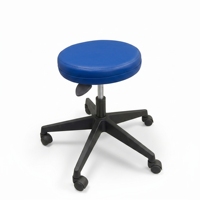Tabouret roulant moderne sans dossier, ergonomique, revêtement en cuir PU, roulettes, hauteur réglable, structure en acier, pour la maison, le bureau, l'hôtel