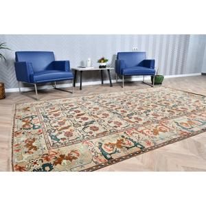 Alfombra Turca Vintage de 5.8x9.4 pies, Alfombra Grande, Alfombra Azul Abstracta - Product Image 2