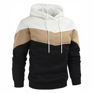 Sweat-shirt à capuche multicolores (blanc, marron, noir) - Streetwear décontracté pour hommes, design personnalisé - Product Image 4
