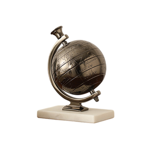 Globe en métal moderne et classique Base en marbre Décoration de salon Bureau Maison Cadeau décoratif Article Produit standard supérieur 2025 - Product Image 1