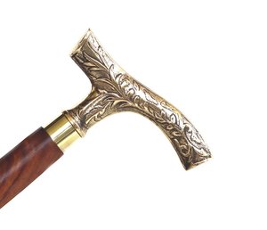 Wooden <b>Walking</b> <b>Stick</b> Handmade Canes Brass Handle Antique Decorative Canes for <b>Men</b> Women - Product Image 5