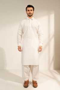 Usine En Gros Meilleure Vente Hommes Traditionnel Style Musulman Salwar Kameez Robe 100% Coton Shalwar Kameez Ensemble Indien - Product Image 5