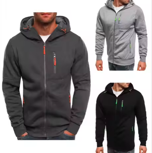 Sudadera con Capucha para Hombre, 100% Algodón, Tejido de Felpa Teñido, con Cierre, Logotipo Personalizado Bordado, Invierno, Formal, Casual, Impresión Digital, Sólida, Ecológica - Product Image 5