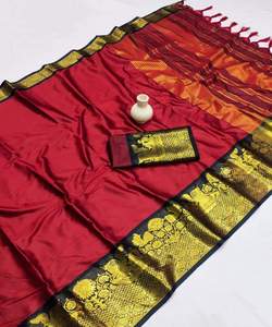 Party Wear Saree con Organza y Terciopelo Highlights - Product Image 3