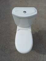 GREPL Nouveau Design WC Moderne en Céramique Blanche à Double Chasse, Deux Pièces, avec Fonction Lavage des Fesses, Fixation au Sol, Prix Usine