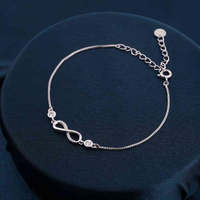 Bijoux en argent sterling 925 avec diamants créés en laboratoire, style bohème chrétien, plaqué or, minimaliste, infini, pour femmes et filles