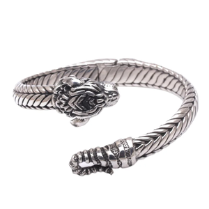 Wholesale Bulk Boho Minimalist Unisex Sterling <b>Silver</b> Tiger Cuff <b>Bracelet</b> Trendy <b>Charm</b> <b>Bracelets</b> for Weddings Christian - Product Image 1