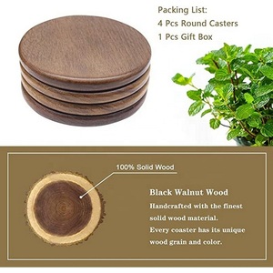 Sous-verres en bois de Noël pour la table, classiques, écologiques, anti-déversement, vaisselle de luxe pour les meilleures ventes - Product Image 5