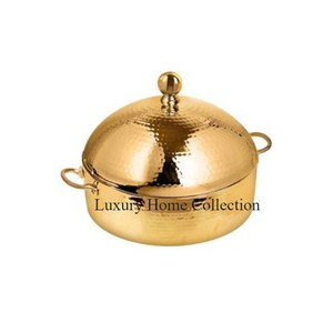 Diseño de lujo Metal hecho a mano Ruffani Cazuela Plato Aspecto atractivo Cobre Hecho Diseño martillado con tapa de aluminio fundido - Product Image 6