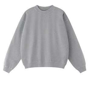 Sudadera Oversize de Algodón 100% Transpirable con Cuello Redondo y Lavado Ácido, Color Personalizado, Estilo Urbano de Invierno 2026 - Product Image 1