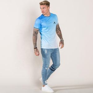T-shirts décontractés pour hommes en coton 100% de haute qualité 2025, à col rond, tricotés, avec logo personnalisé, séchage rapide et respirants - Product Image 3