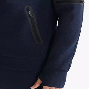 Sudadera con capucha y cremallera de algodón 100% personalizada de alta calidad para hombre, Material polar con estampado de serigrafía personalizado para sudaderas con capucha de invierno - Product Image 4
