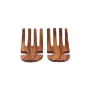 Fourchette à salade élégante en bois poli, design créatif, ustensile de cuisine domestique, en bois naturel, fabriquée à la main, meilleur fabricant
