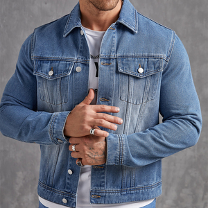 Veste en jean courte pour homme, prix bas, veste en jean lavée Xintang, veste en jean 2XL pour homme, élégante - Product Image 4